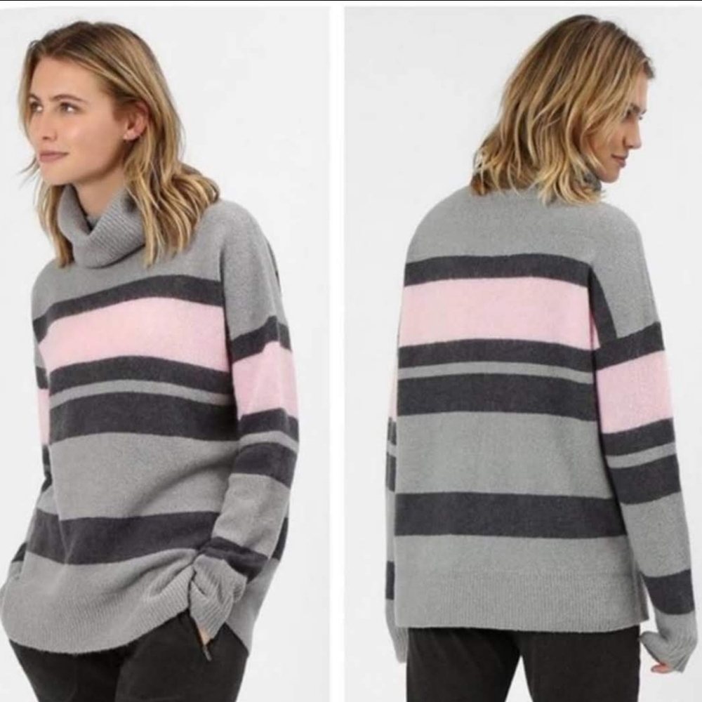 Sweaty Betty Bloomsbury Knit Stripe Turtleneck Sweater